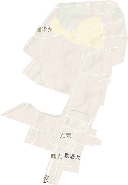 光荣街道地形地图