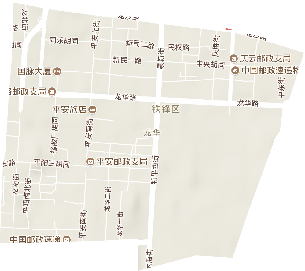 龙华街道地形地图