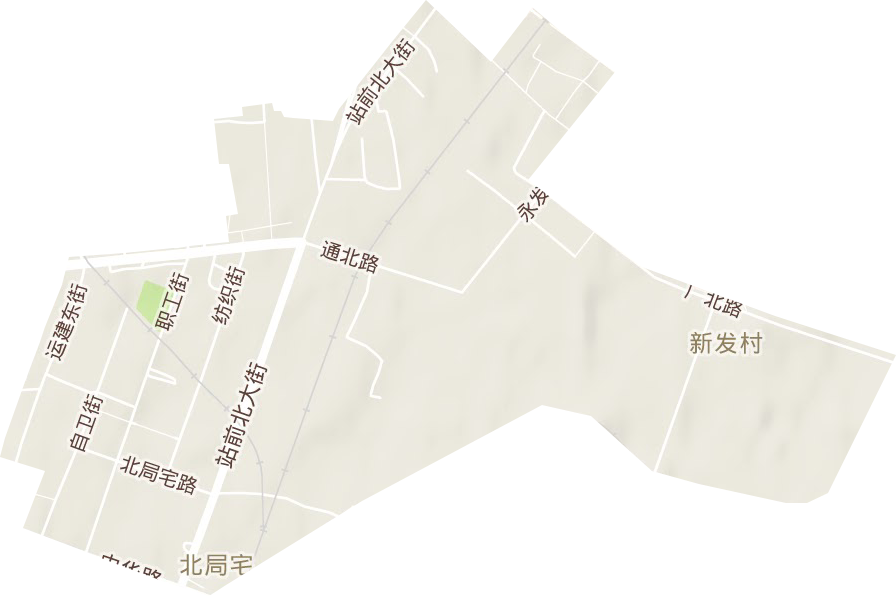 北局宅街道地形地图