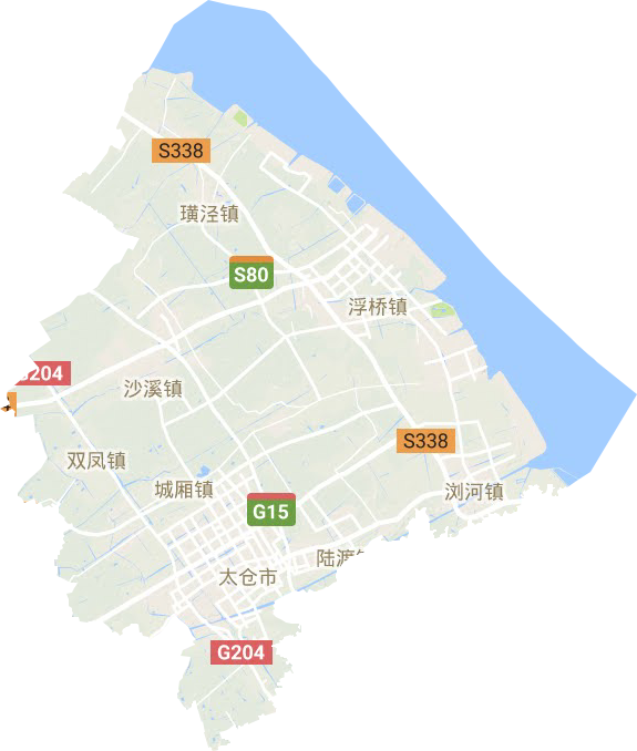太仓市地形地图