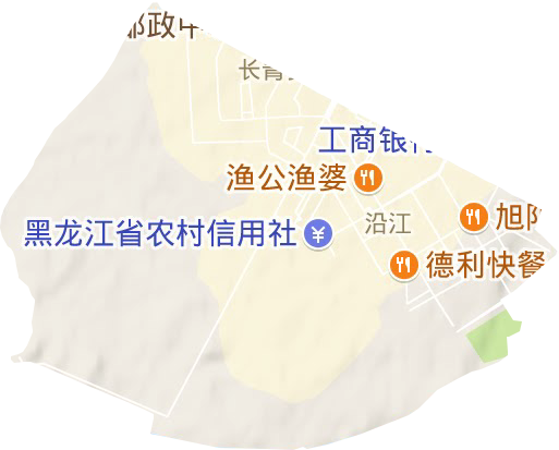 沿江街道地形地图