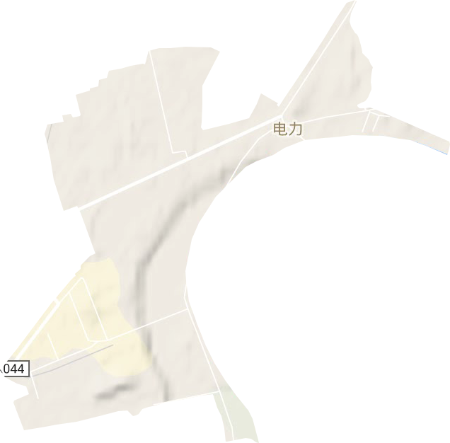 电力街道地形地图