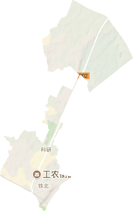 铁北街道地形地图