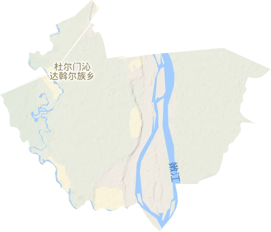 杜尔门沁达斡尔族乡地形地图