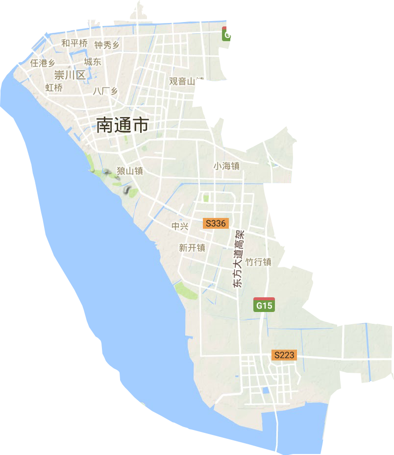 崇川区地形地图