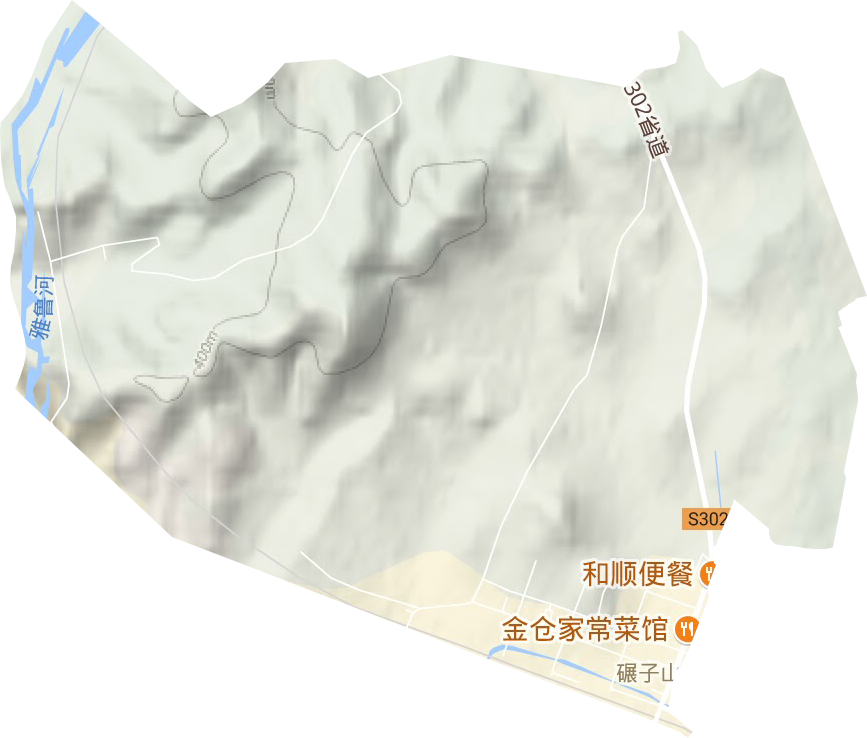 富强街道地形地图