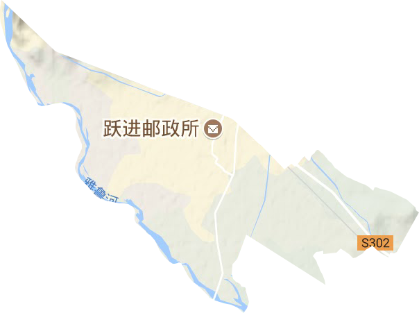跃进街道地形地图