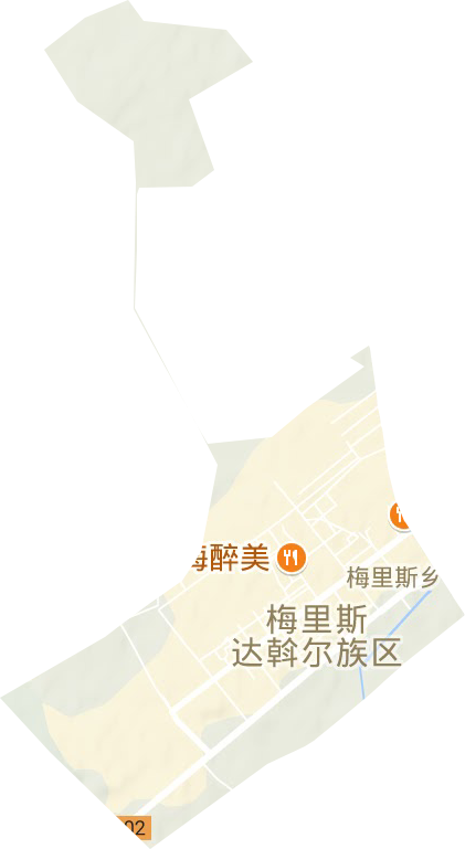 梅里斯街道地形地图