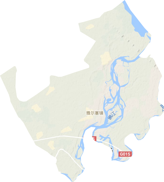雅尔塞镇地形地图