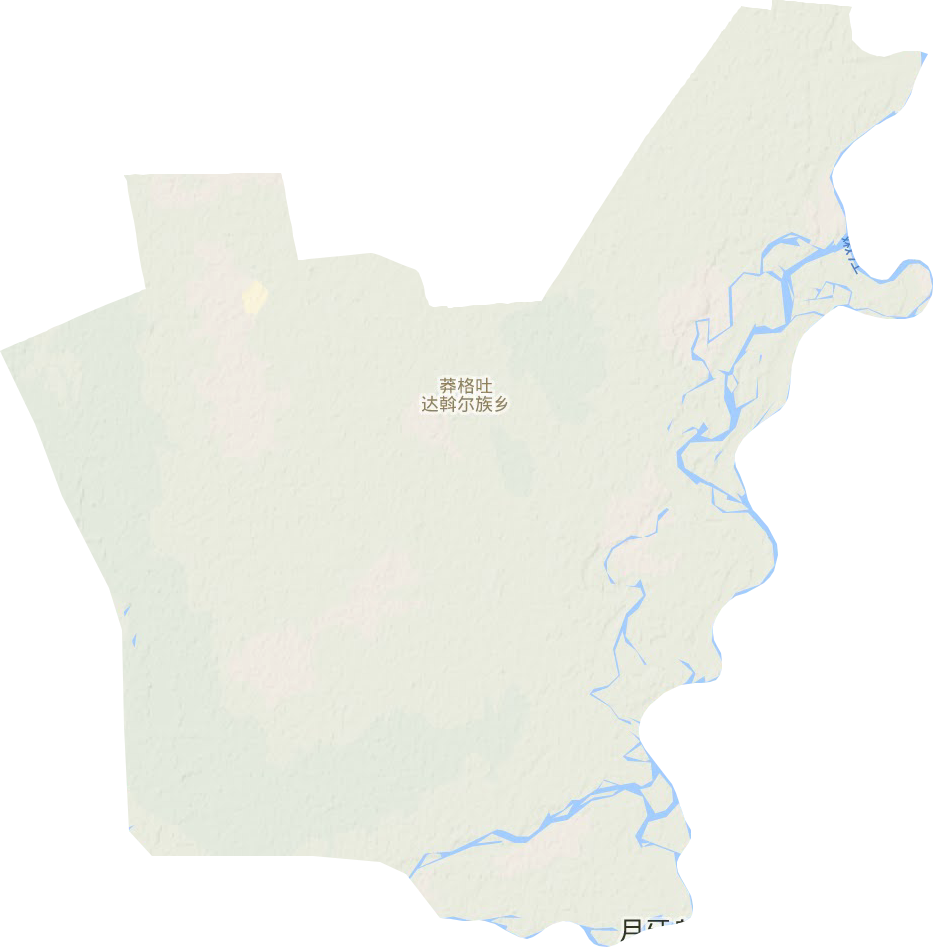 莽格吐达斡尔族乡地形地图