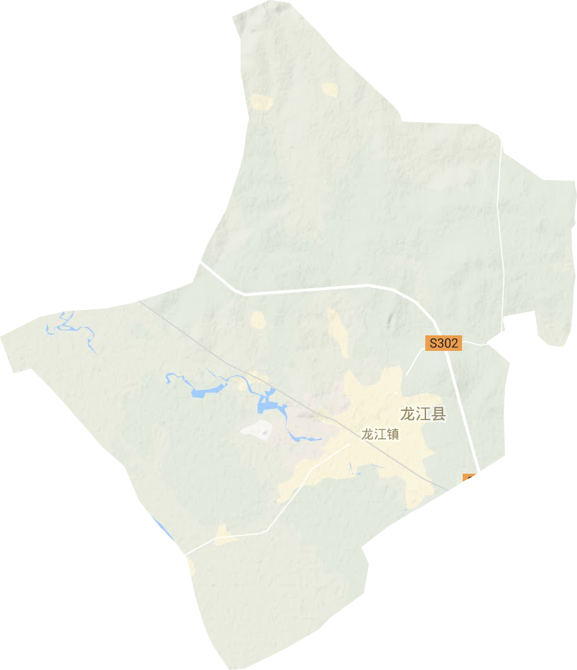 龙江镇地形地图