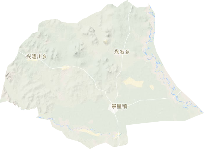 景星镇地形地图