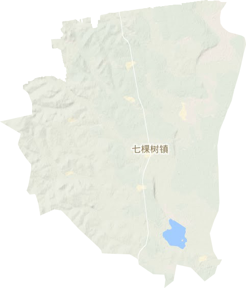 七棵树镇地形地图