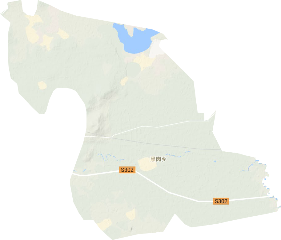 黑岗乡地形地图