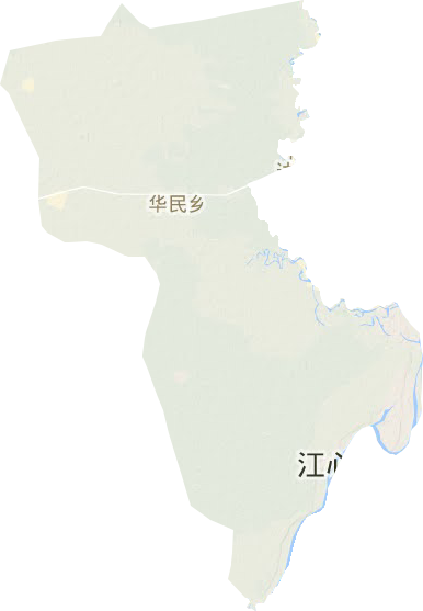 华民乡地形地图