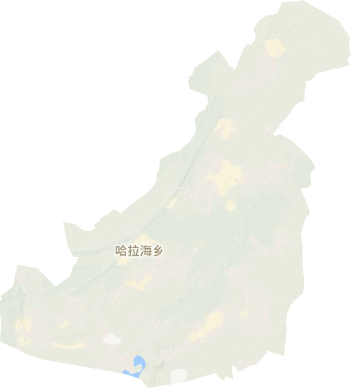 哈拉海乡地形地图