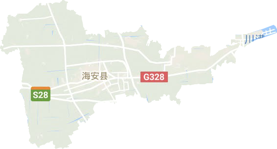 海安市地形地图