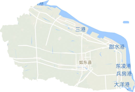 如东县地形地图
