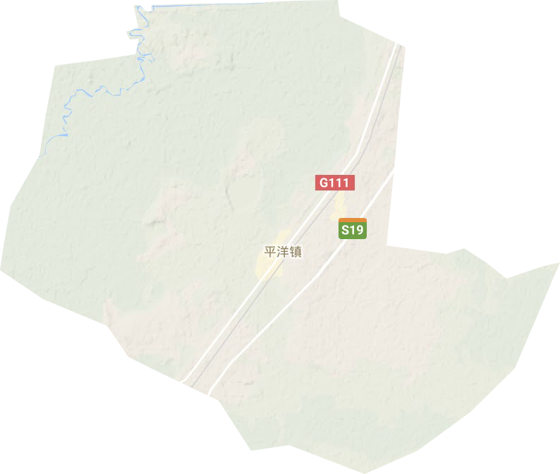 平洋镇地形地图