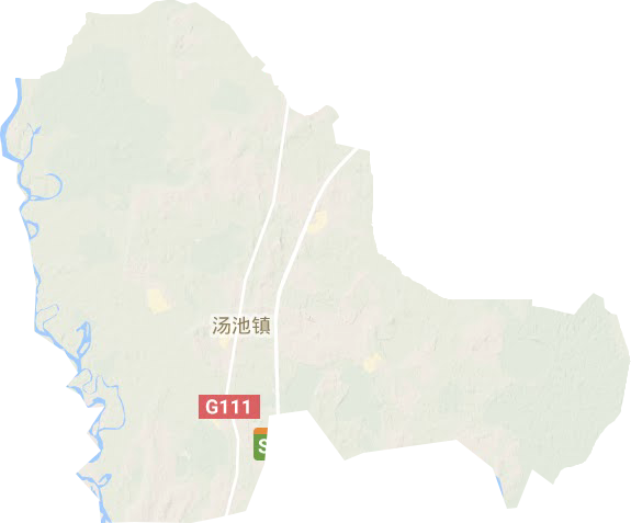 汤池镇地形地图