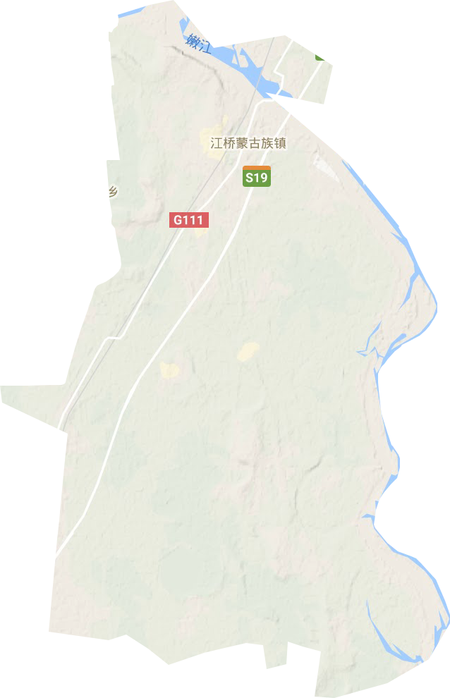 江桥蒙古族镇地形地图