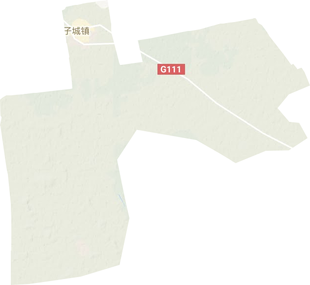 塔子城镇地形地图