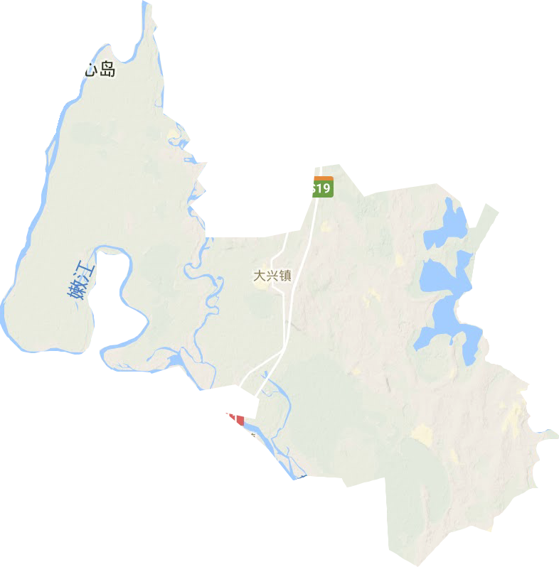 大兴镇地形地图