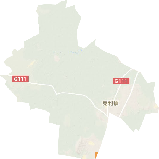 克利镇地形地图