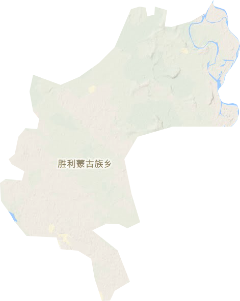 胜利蒙古族乡地形地图