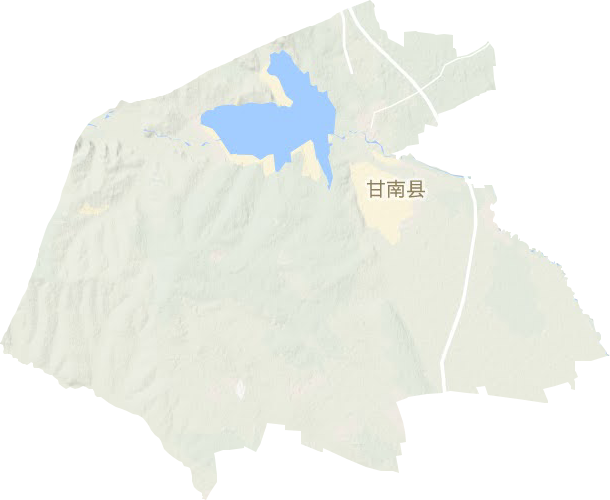 甘南镇地形地图