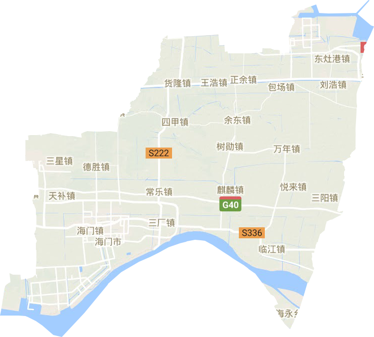 海门区地形地图