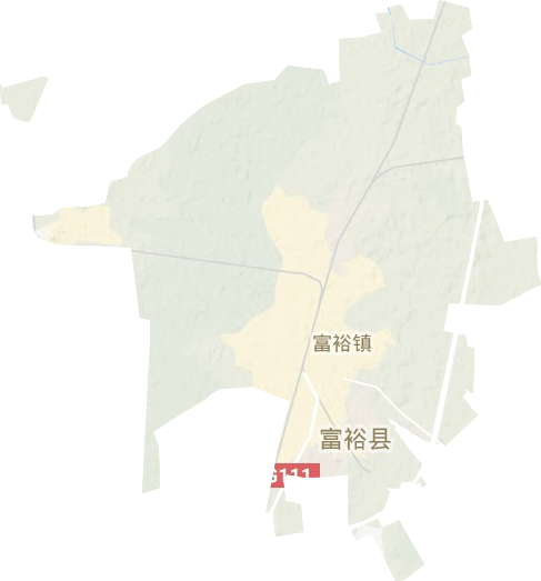 富裕镇地形地图