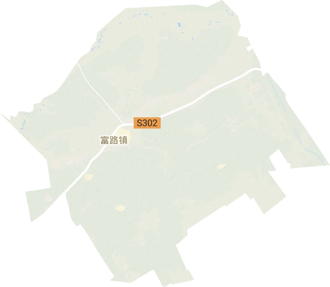 富路镇地形地图