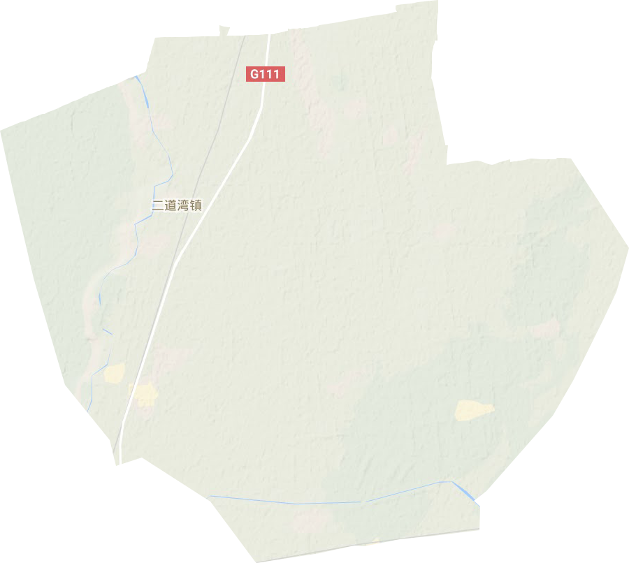 二道湾镇地形地图