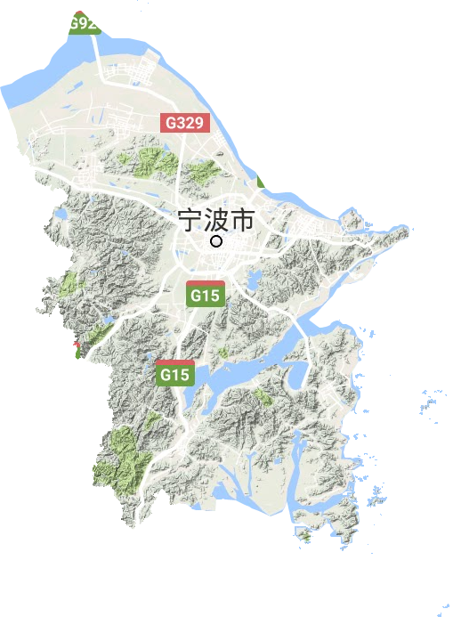 宁波市地形地图