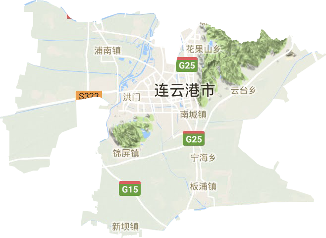 海州区地形地图