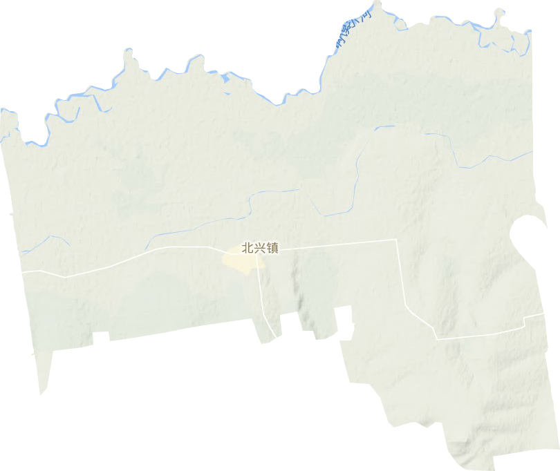 北兴镇地形地图