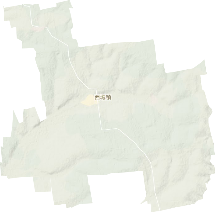 西城镇地形地图