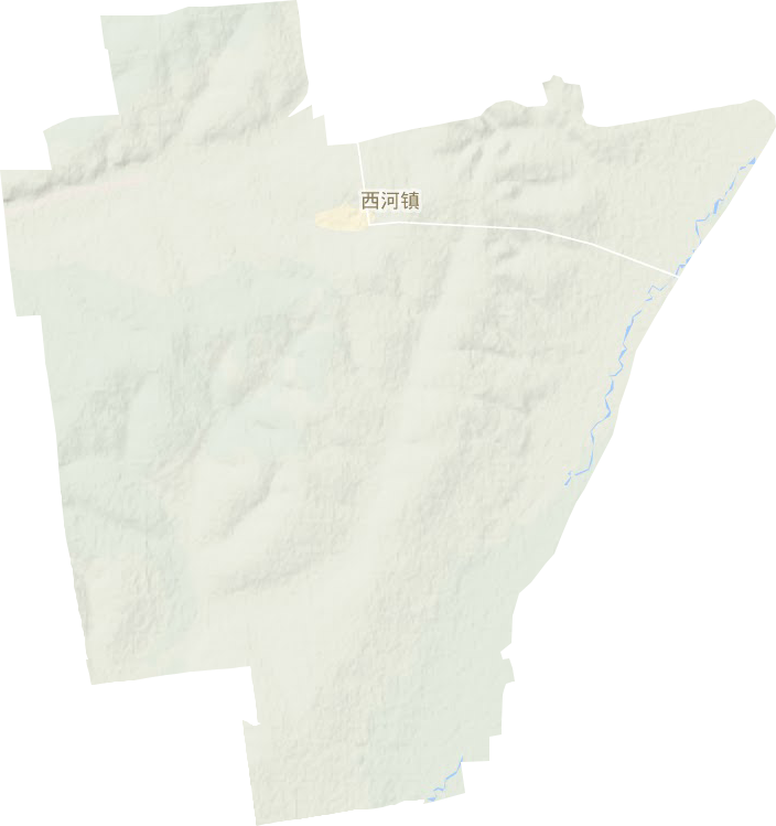西河镇地形地图