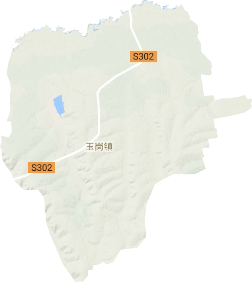 玉岗镇地形地图