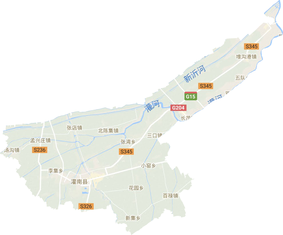 灌南县地形地图