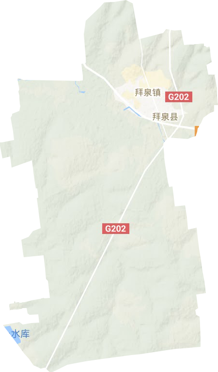 拜泉镇地形地图