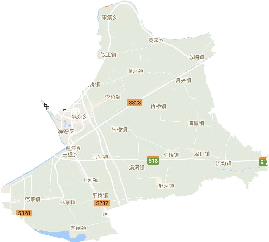 淮安区地形地图