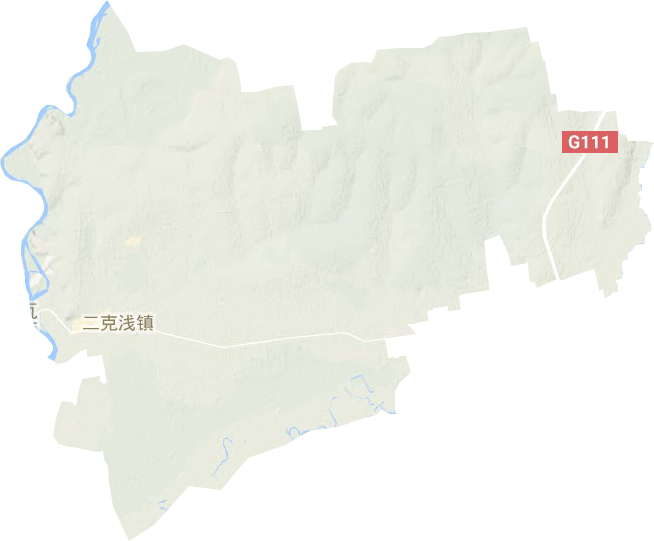 二克浅镇地形地图