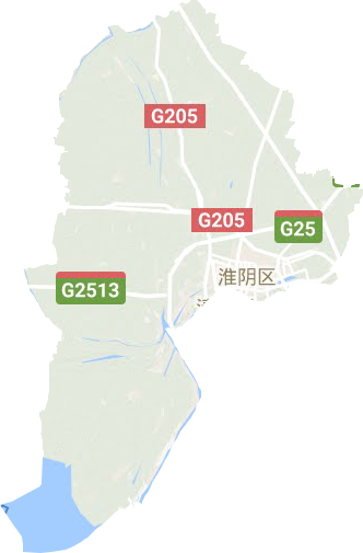 淮阴区地形地图