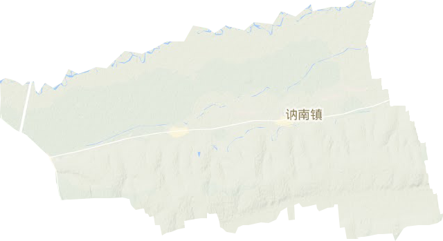 讷南镇地形地图