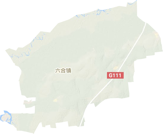 六合镇地形地图