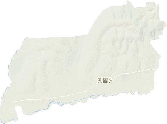 孔国乡地形地图
