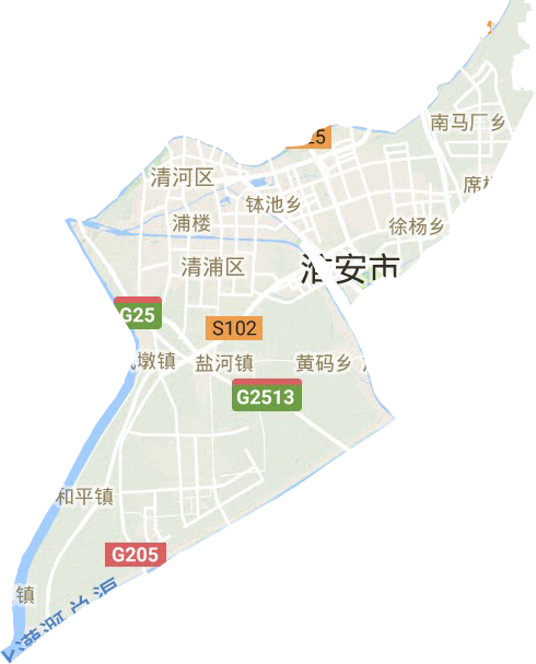 清江浦区地形地图