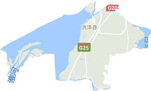 洪泽区地形地图